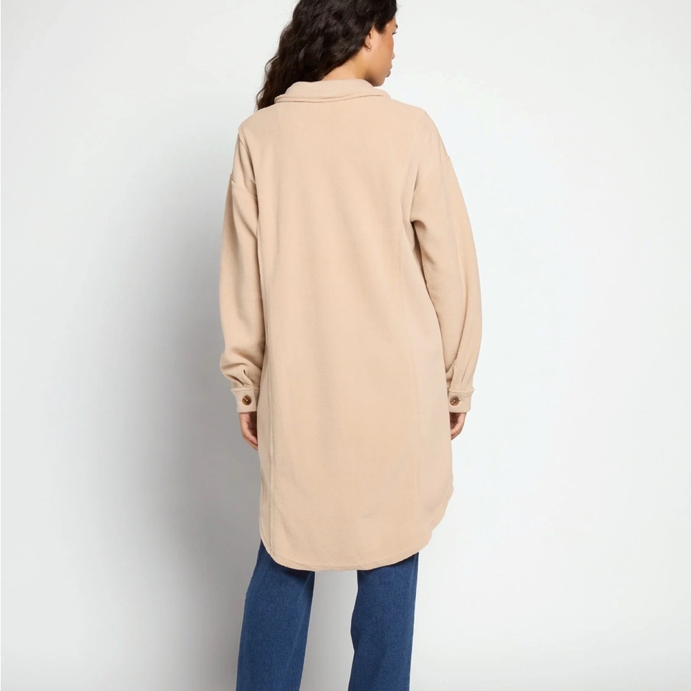 Fleece Longline Shacket - Picture 3 of 3